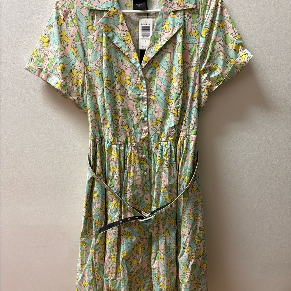 Torrid Green Midi Sundress with Notched Collar and Dolman Sleeves